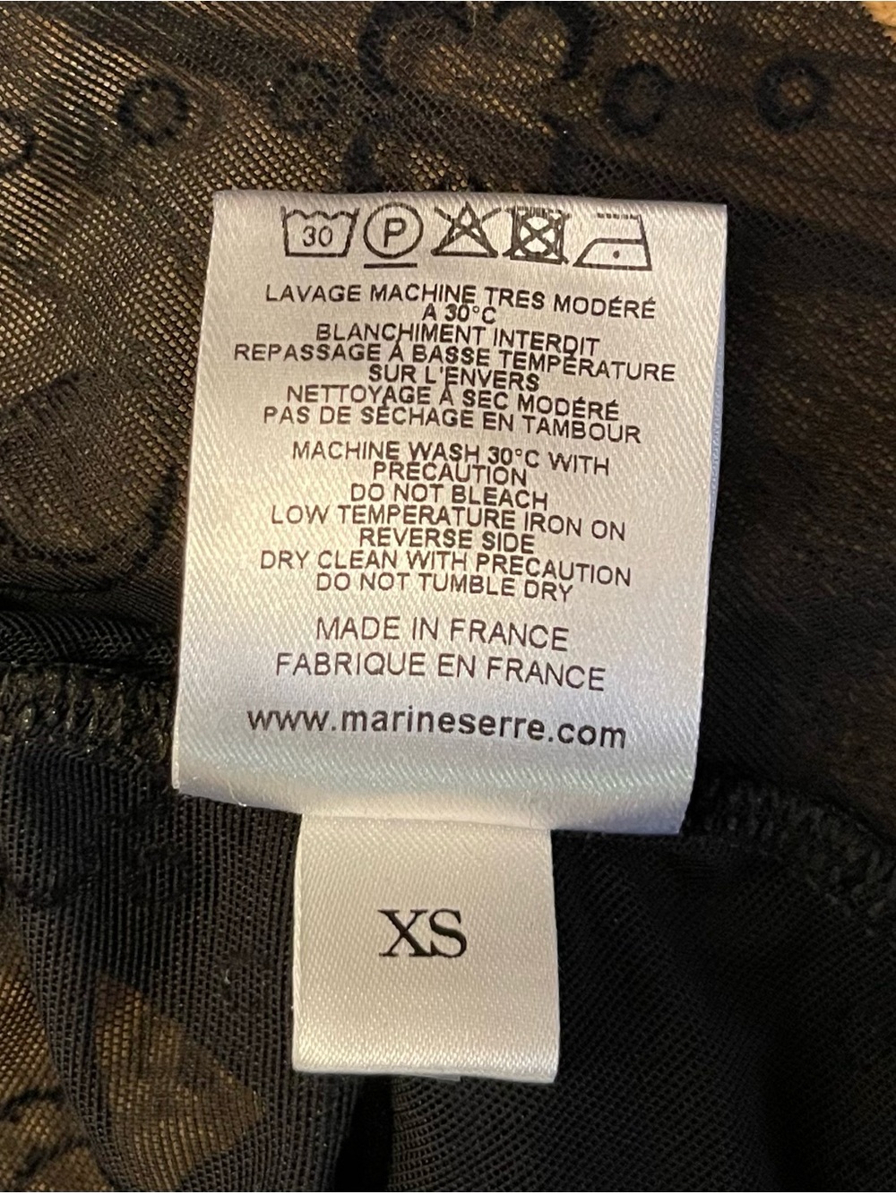 Marine Serre 'Borderline' Monogram Sheer Mesh Mock Neck Top - Picture 5 of 9